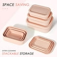 thumbnail image 3 of Silicone Food Storage Containers Reusable Silicone Bento Lunch Box Containers with Lids Microwave Dishwasher Safe BPA-Free Boxs YH-1006-blue 1, 3 of 6