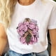 thumbnail image 3 of Camiseta de dibujos animados para mujer, ropa de manga corta, informal, de viaje, bonita, a la moda, 3 of 5