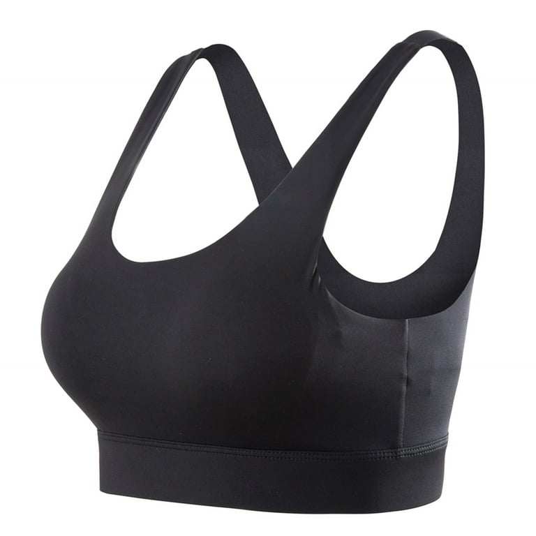 RQYYD Longline Sports Bra for Women - U-Back Cropped Tank Tops Plus Size  Padded Workout Yoga Bras Pink S 