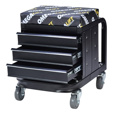 Pro-Lift C-3100 Grey Pneumatic Chair with Dual Tool Tray-300-Pound Capacity