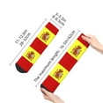 thumbnail image 3 of Women Men Athletic Socks Spanish Flag Cushioned Quarter Ankle Socks, 3 of 7