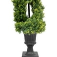 thumbnail image 4 of Northlight Real Touch™ Artificial Cedar Double Spiral Topiary Tree in Pot, Unlit - 4.5', 4 of 7