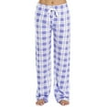 thumbnail image 2 of FAZVAOO Women's Plaid Pajama Pants Wide Leg Drawstring Elastic Waist Home Long Pants, 2 of 4