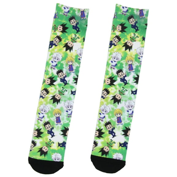 Hunter X Hunter Anime Mens' Chibi Characters Sublimated Adult Crew Socks 1 Pair