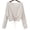 Beige, variant on Lovskoo 2024 Sweaters for Women Trendy Solid Casual Round Neck Loose Bandage Long Sleeve Sweater Pink