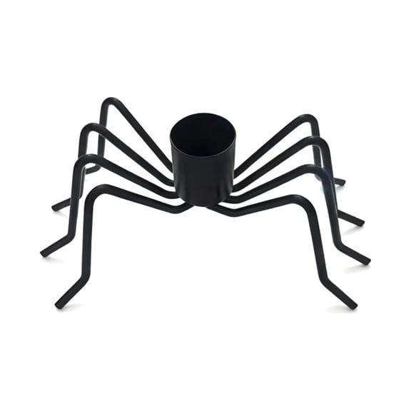 Spider Shaped Candle Holder, Spooky Arachnid Candlestick Stand, Sculpted Tabletop Tealight Caddy for Halloween Home Decor