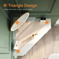 thumbnail image 3 of ODK Bureau d'Ordinateur Moderne d'Angle de Triangle avec le Support de Moniteur, Blanc, 3 of 7