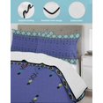 thumbnail image 3 of Full Size Quilt Bedding Set, Navy Blue Boho Reversible Summer Quilt 3 Pieces, Vintage Ethnic Tribe Abstract Art Retro Lightweight Bedspreads Coverlets with 2 Pillow Shams for All Seasons, 3 of 5