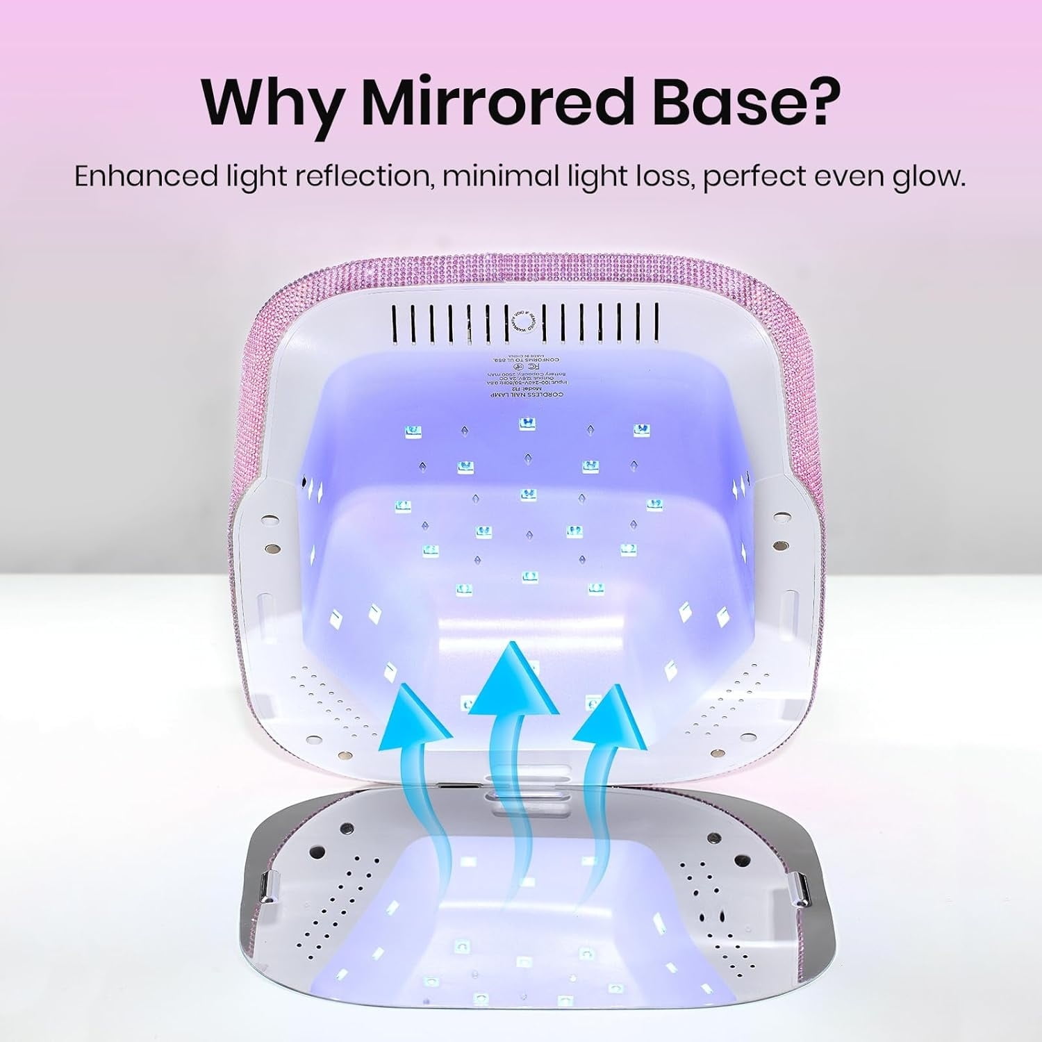 Uv Nail Lamp Cordless, Flash Cure Lamp for Gel Nails Polish Rechargeable Nail Lamp with 4 Modes Professional Low Heat Uv Led Lamp Nail Art Tools with Bag Manicured Gifts for Her