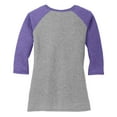 thumbnail image 6 of Mafoose Womens Perfect Tri 3/4-Sleeve Female Raglan T-Shirt Purple Frost/ Grey Frost 4XL, 6 of 6