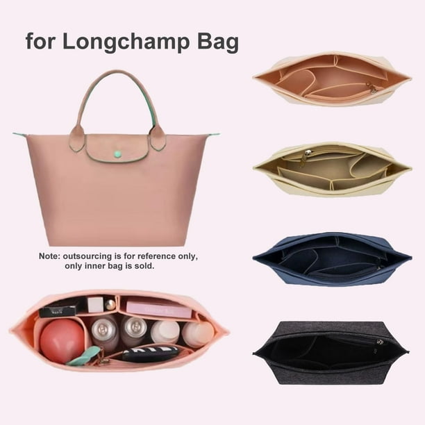 LAICAIW Purse Organizer Multi Pocket Felt Handbag Organizer Folding Tote Bag organizer insert for Insert Wallet Organizer for Longchamp Beige Medium Walmart