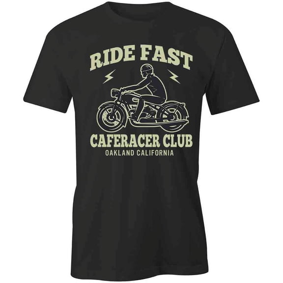 Ride Fast T-Shirt | Cool Motorcycle Black Tee Gift