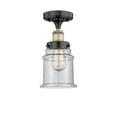 thumbnail image 3 of Innovations Lighting  Edison Canton - 1 Light 6" Semi-Flush Mount Black Antique Brass/Seedy, 3 of 5