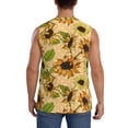 thumbnail image 4 of Fotbe Men's Sunflowers Print Men's Sleeveless Muscle Tank Tops Casual T-Shirts for Gym Workout Beach-Large, 4 of 8