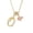 O, variant on Puyaiuu 14K Gold Plated Dainty L Initial Letter Necklace For Women Personalized Monogram Pendant With Pink Heart Charm Trendy Daily Jewelry Gift