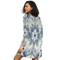 thumbnail image 2 of FORMRS Womens Long Sleeve Nightgowns Crew Neck Sleep Shirt Soft Pajamas Sizes S-3XL, Green Floral, 2 of 8