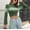 Green, variant on Women's 2023 Fall Long Sleeve Cropped Sweater Slim Crewneck Knit Pullover Sweaters Crop Tops