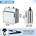thumbnail image 3 of Zipper Binder with Shoulder Strap 2 inch 3 Ring Waterproof File Folder Organizer Bag 500 Sheet Small Blue Floral Pattern, 3 of 8