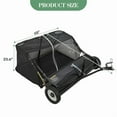 thumbnail image 2 of Towallmark Lawn Sweeper, 48 Inch Tow Behind Leaf Collector, Heavy Duty Pull Behind Grass Sweeper With Adjustable Height, Large Capacity Yard Debris Collector, Easy Dump Design, 2 of 6