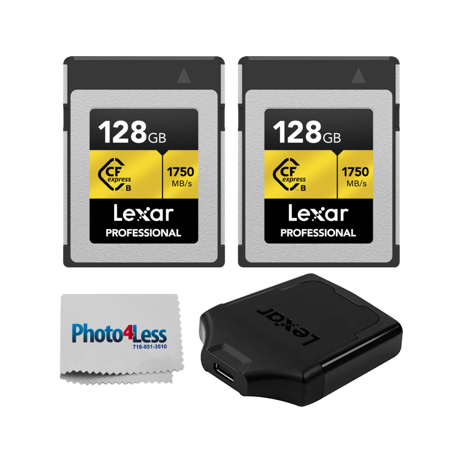 2 Lexar 128GB Professional CFexpress Type-B Memory Cards + More!