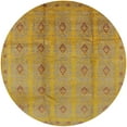 thumbnail image 1 of Ahgly Company Machine Washable Indoor Round Industrial Modern Yellow Area Rugs, 8' Round, 1 of 1