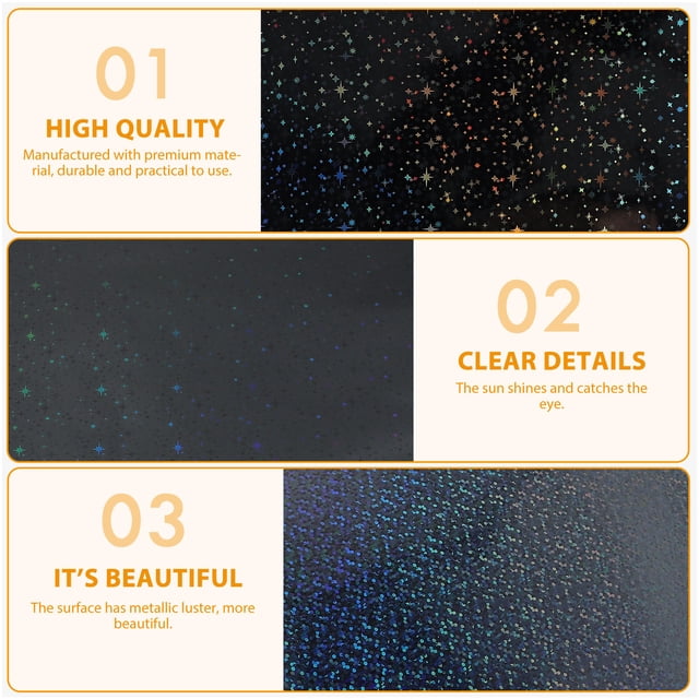 BRIGHTFUFU 10Ud Hojas Vinilo Adhesivo Holográfico A4 Transparente Para Imprimir Y Decorar