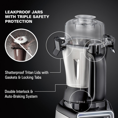 Hamilton Beach Professional 2.2 HP 120V Juicer Mixer Grinder 3 Stainless Steel 1.5 Liters, Model 58770 - Walmart.com