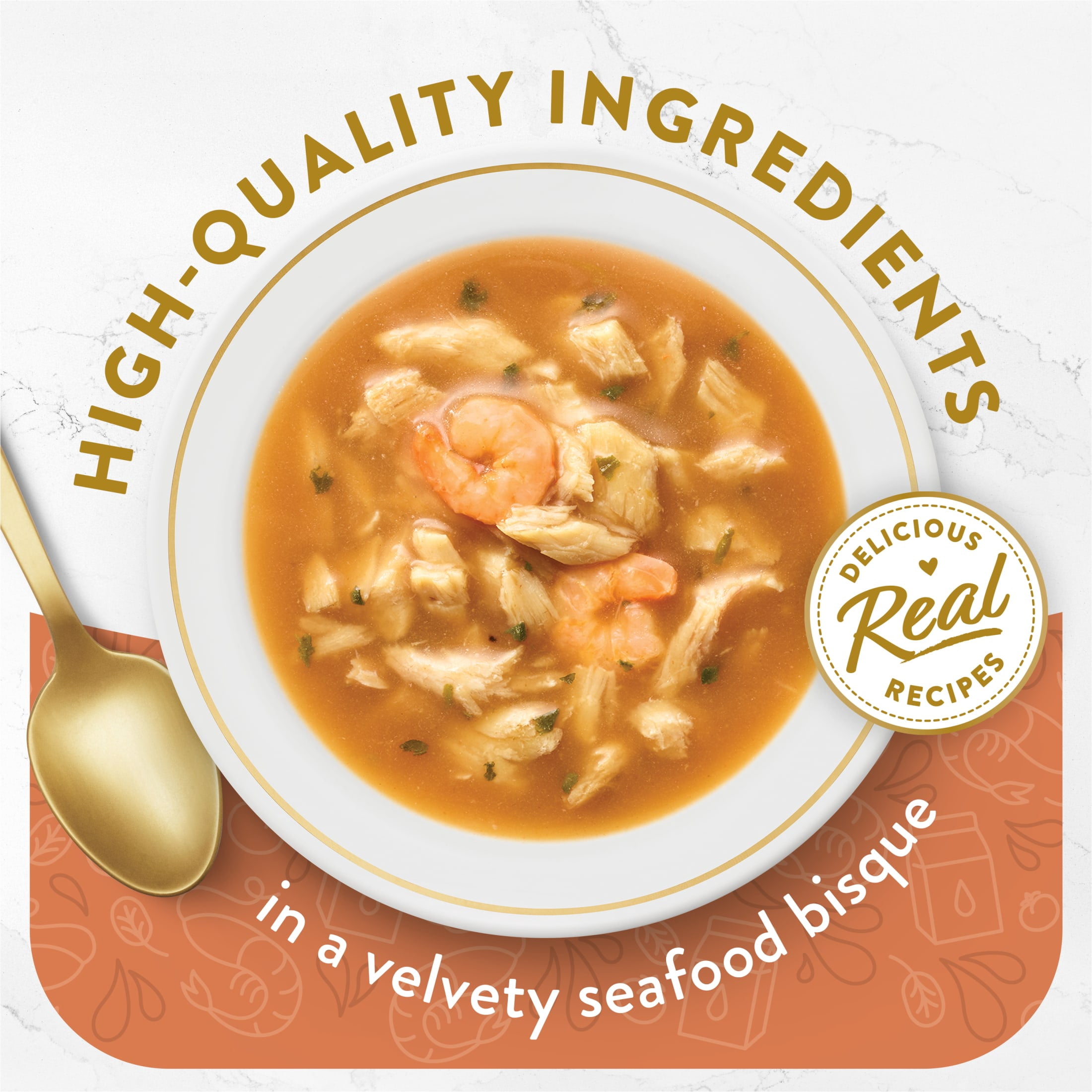 Purina Fancy Feast Broths Shrimp Seafood Bisque Wet Cat Food, 1.4 oz Pouch