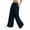 Dark Blue, variant on Womens Linen Pants Wide Leg Lounge Pant High Waisted 2024 Summer Beach Work Boho Casual Trousers Grey,L
