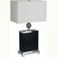thumbnail image 1 of Ore International 31123 25   Wooden Square Table Lamp - Black, 1 of 3