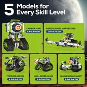 Robot Building Kit with APP/Remote Control STEM Gift, Technic Coding Robotic Toys, Buildable 5in1 Models with 337+ Pieces