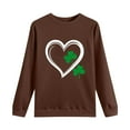 thumbnail image 6 of Elvqul Womens Hoodies Sweatshirts Long Sleeve Sweatshirts Crew Neck Fashionable St. Patrick's Day Loose Tops for Juniors Pattern, 6 of 7