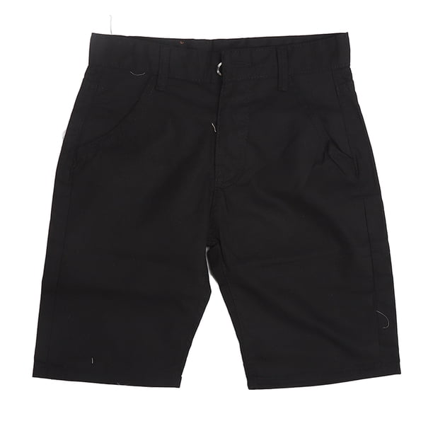 Pantalones cortos casuales para exteriores para hombre con cinturón, pantalones cortos holgados de algodón para senderismo, para acampar, pescar, color negro, talla L