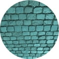 thumbnail image 1 of Ahgly Company Machine Washable Indoor Round Transitional Turquoise Green Area Rugs, 3' Round, 1 of 7