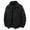 Black, variant on Men's Fleece Lined Jacket Solid Color Lapel Collar Zipper Front Long Sleeve Warm Casual Lightweight