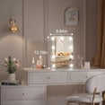 thumbnail image 2 of Hasipu Vanity Mirror with Lights, Hollywood 10" x 14" LED Makeup Mirror, 3 Modes Light, Smart Touch Control Dimmable, 360°Rotation, Rounded Rectangle White Frame, 2 of 8