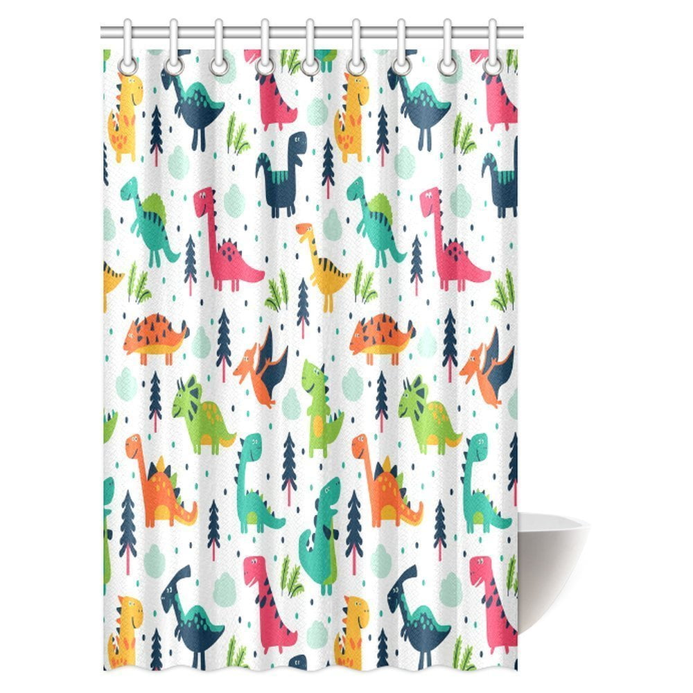 Dinosaur Shower Curtain Bathroom Decoration Decor 70 inches x 70 inches