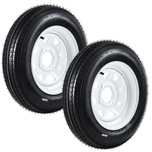 Yiwa 2-Pack Trailer Tires with Rims, 760 lb Capacity Tire/Wheel Assembly for Boat & Utility Trailers