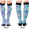 thumbnail image 2 of GZHJMY Mermaid Compression Socks, Women Men Long Stocking (20-30mmHg), Travel Knee High Stockings for Athletic Sports,Running,Cycling,Nursing, 2 of 7