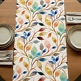 thumbnail image 5 of Table Runners 72 Inches Long Dress Scarves, Colorful Eucalyptus Leaves Farmhouse Kitchen/Dining Table Runner, Coffee Tablerunners, Watercolor Botanical Modern Art 16x72 Inch, 5 of 9