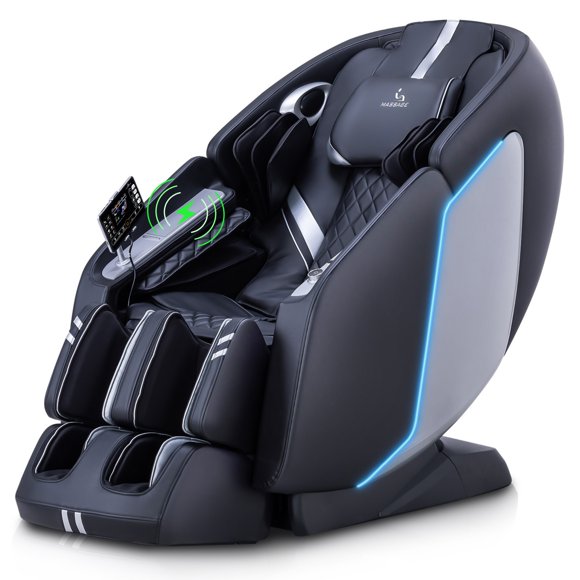 MassaMAX 2026 4D Massage Chair, Zero Gravity Full Body Yoga Stretch Massage, with Calf & Lower Back Heating,Bluetooth, Black