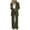 Army Green, variant on RYRJJ Women's Fall 2 Piece Blazer Outfits Business Casual Long Notch Collar Blazer Jackets and Dressy Wide Leg Work Pant Suits Sets with Pockets(Dark Blue,L)