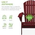 thumbnail image 2 of Best Choice Products Folding Adirondack Chair Outdoor, Wooden Accent Lounge Furniture w/ 350lb Capacity - Deep Red, 2 of 7