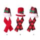 thumbnail image 4 of Matsuzay Cubierta de botella de vino de Navidad Lovely Home Restaurant DIY Hat Bufanda Set Adorno de de cena Decoración de banquete Adorno Kits de decoración para fiestas Sombrero y bufanda a cuadros, 4 of 6