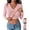 Pink, variant on ChicMe Built In Bra Shirts for Women V Neck Long Sleeve Ribbed Knit Basic Shirt Casual Soft Fall Tops Black-L