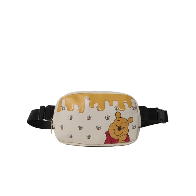 Bolso de Cintura Disney Pooh Blanco de Cuero Vegano Ajustable