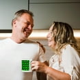 thumbnail image 3 of 3drose, Horizontal Mustache Print Green with Black Mustache, 11oz Mug, 3 of 6