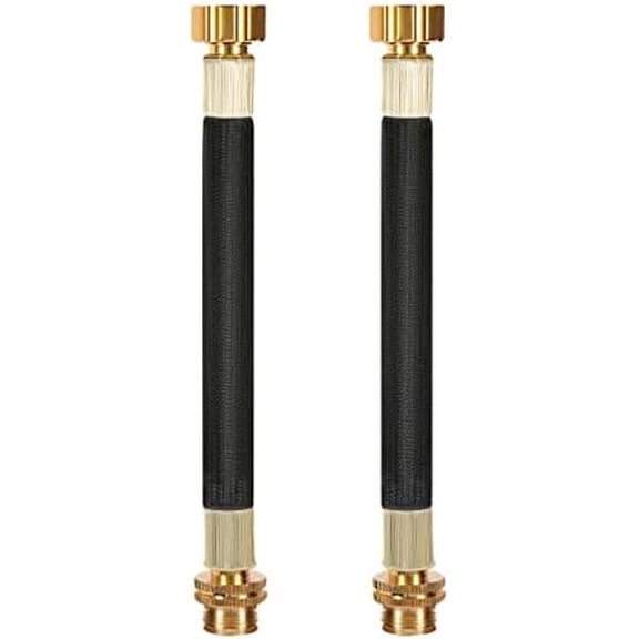 2 PCS .8ft Garden Hose Extension Flexible Water Hose Adapter Short Connector Hose with Integrated Spiral Tube for Hose Reel/RV/Dehumidifier
