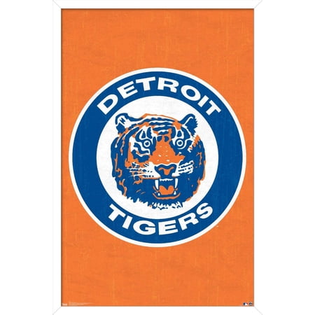 MLB Detroit Tigers – Retro Logo 14 Wall Poster 14.725 x 22.375 Framed
