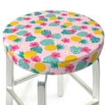 thumbnail image 3 of KLL Pineapple And Leaves Round Bar Chair Cushion Cover ,Bar Stool Protector with Elastic, Soft Washable, 3 of 6